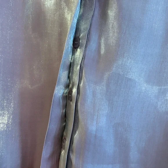 Evereve Pink Shimmery shiny Boho Elegant Chic Coquette Girl Top, Size M - Picture 5 of 7